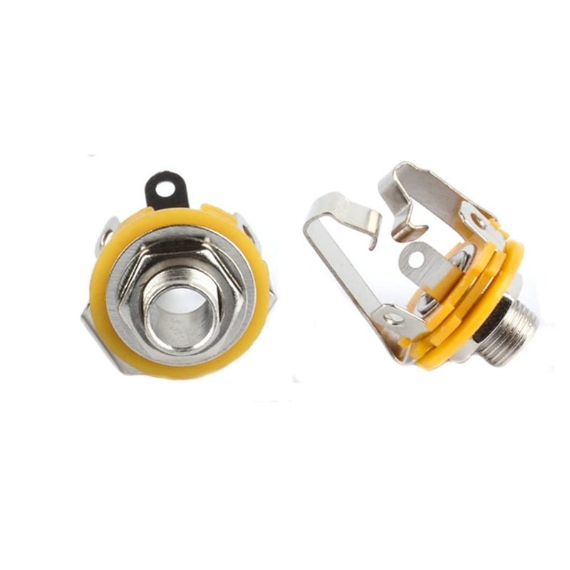 bnafes 6.35mm (1/4inch) Female Stereo Socket Panel Mount Jacks, Patch Cables, Microphone Connector Adapter 8Pcs - Image 5